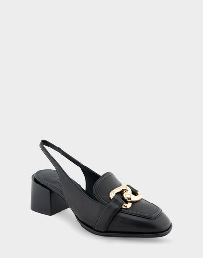 Aerosoles Ornamented Block Heel Slingback in Black