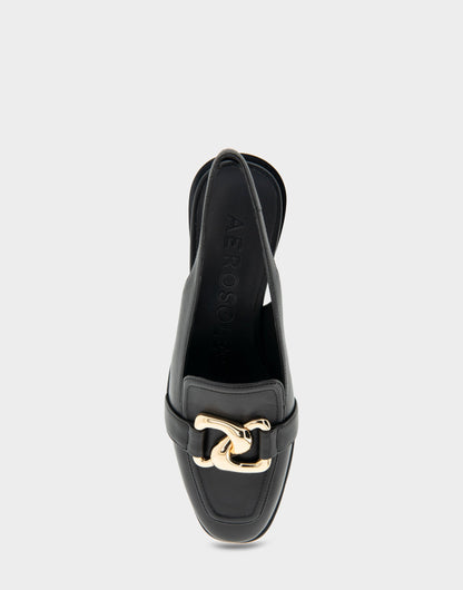 Aerosoles Ornamented Block Heel Slingback in Black