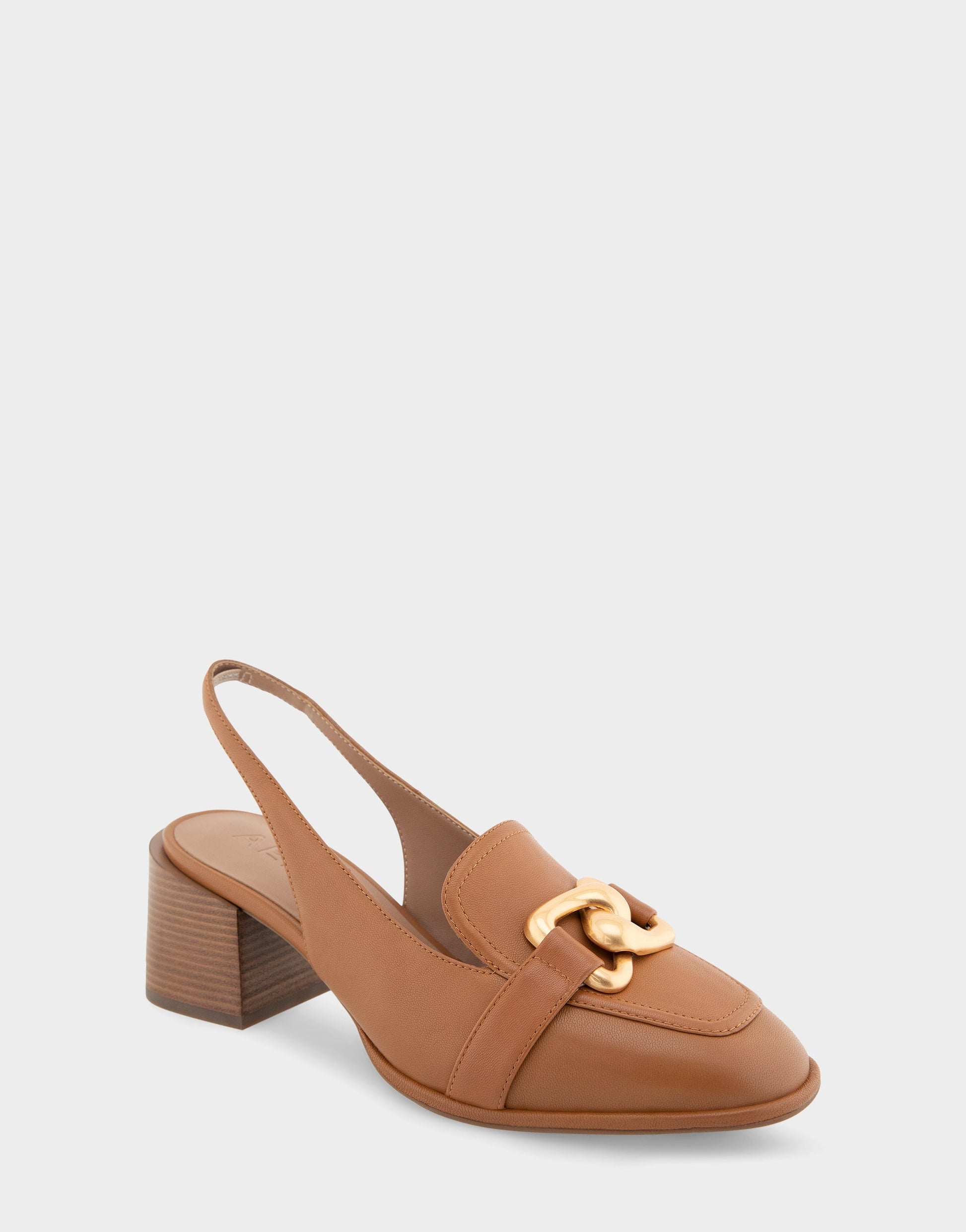 Aerosoles Ornamented Block Heel Slingback in Tan