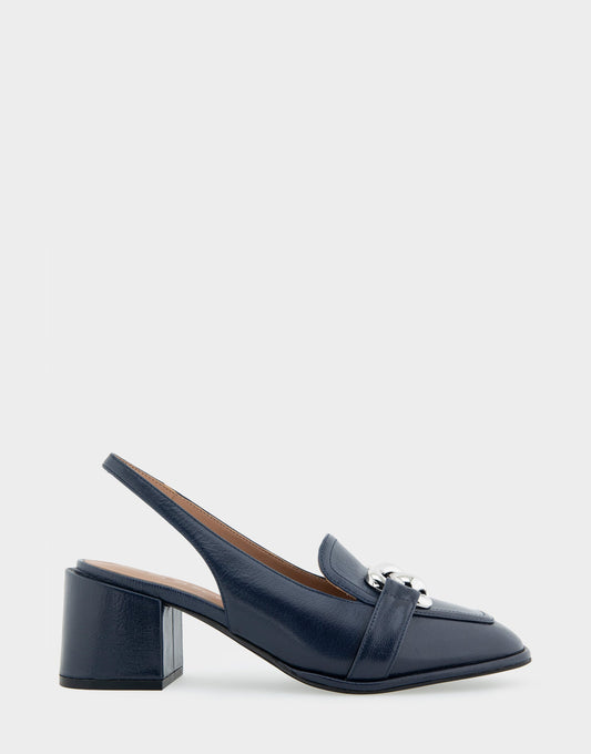 Aerosoles Ornamented Block Heel Slingback in Navy