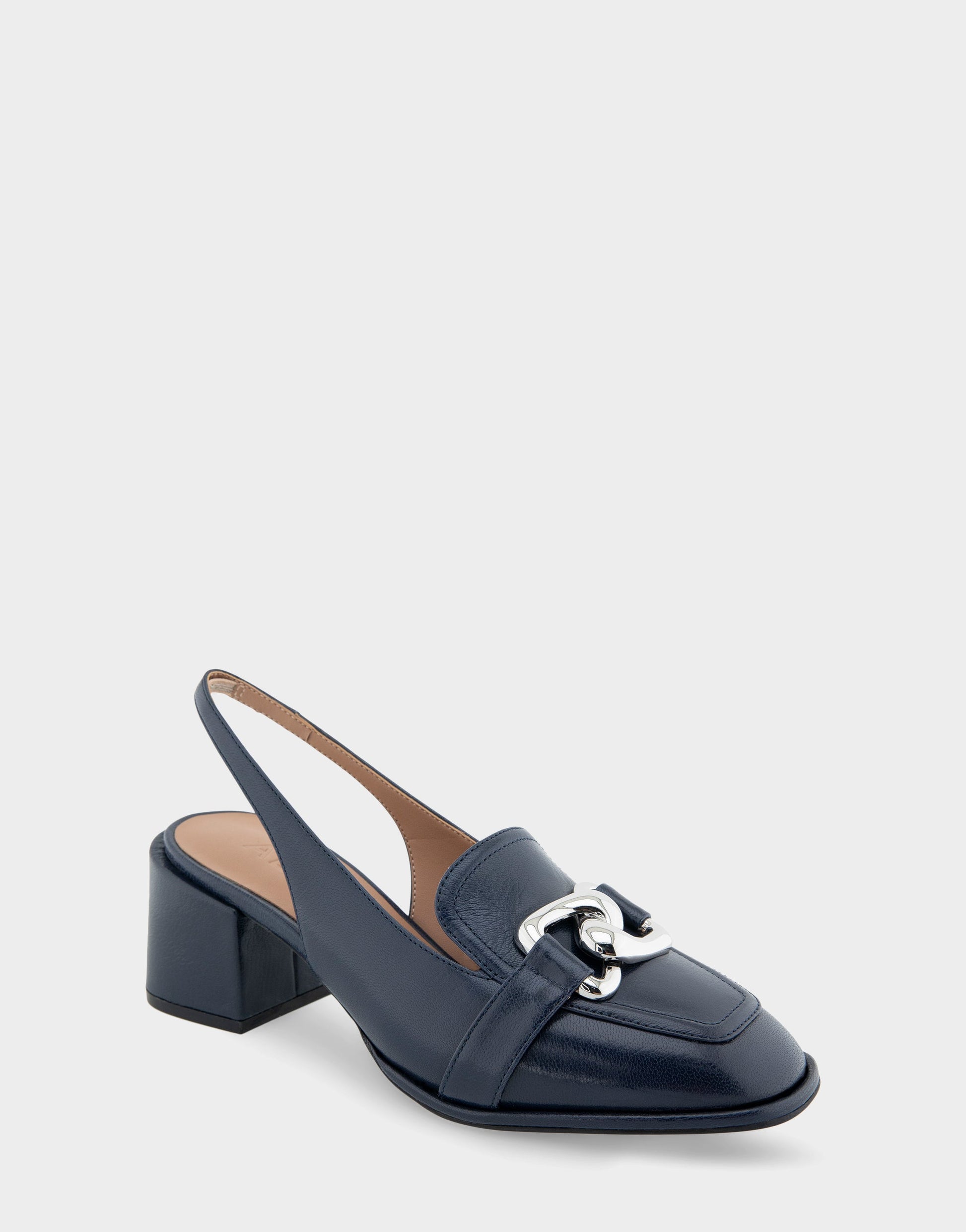 Aerosoles Ornamented Block Heel Slingback in Navy