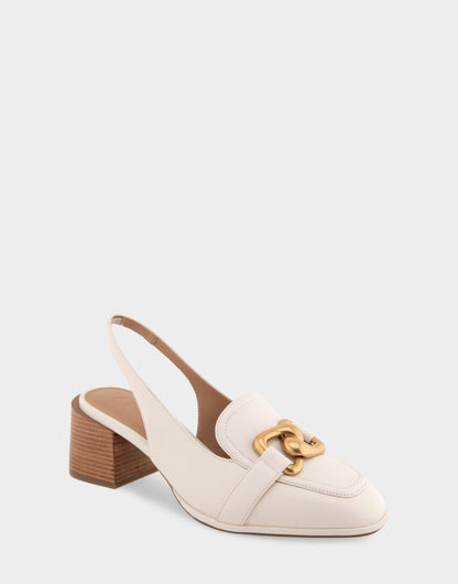Aerosoles Ornamented Block Heel Slingback in Eggnog