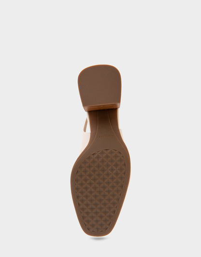 Aerosoles Ornamented Block Heel Slingback in Eggnog