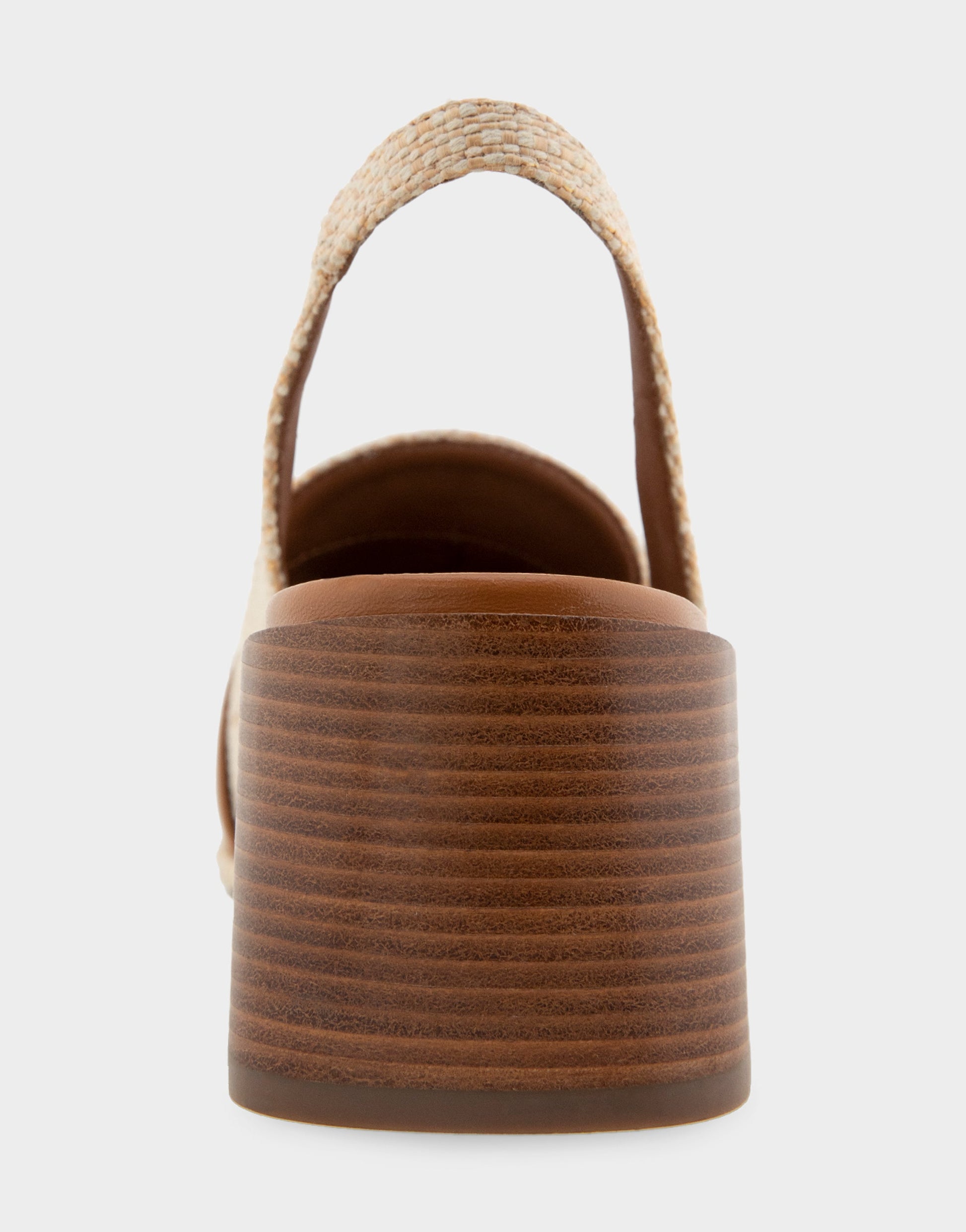Aerosoles Ornamented Block Heel Slingback in Natural Raffia