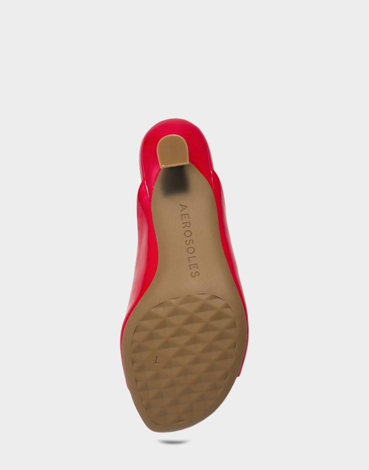Aerosoles Heeled Sandal in Red Crinkle Patent