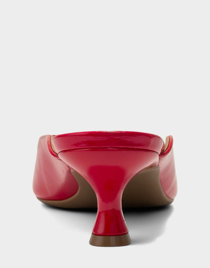 Aerosoles Heeled Sandal in Red Crinkle Patent