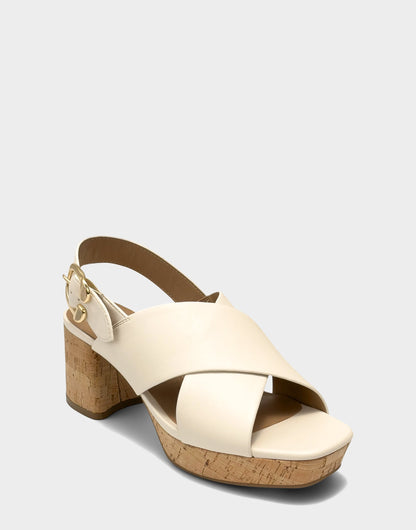Aerosoles Platform Sandal in Cream