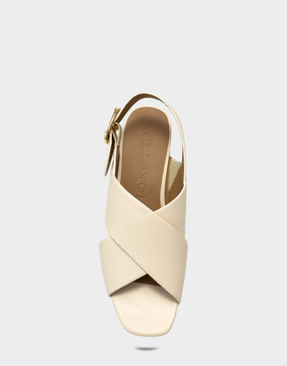 Aerosoles Platform Sandal in Cream