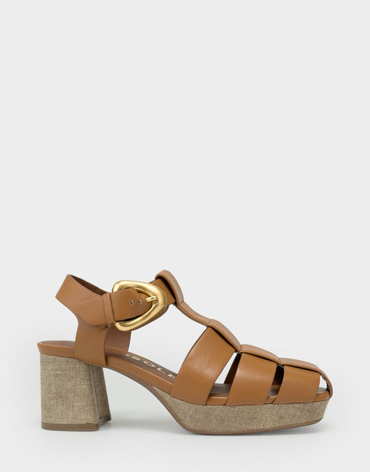 Aerosoles Platform Sandal in Tan