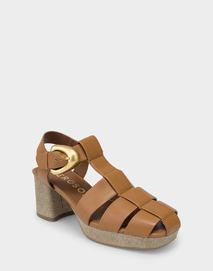 Aerosoles Platform Sandal in Tan