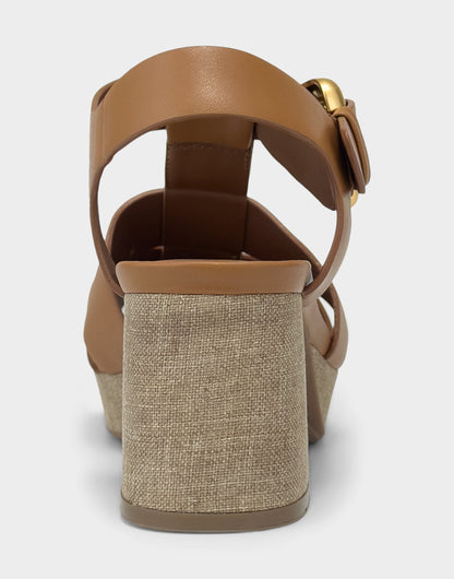 Aerosoles Platform Sandal in Tan