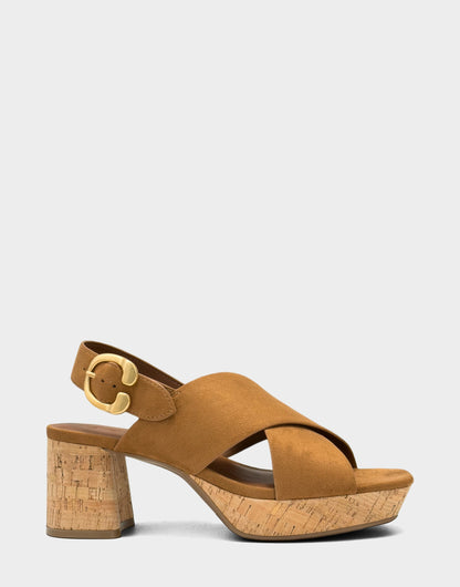 Aerosoles Platform Sandal in Tan