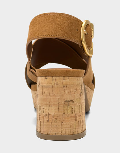Aerosoles Platform Sandal in Tan