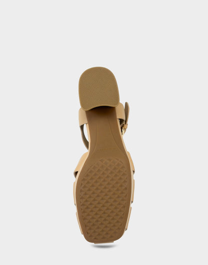 Aerosoles Platform Sandal in Beige Bisque