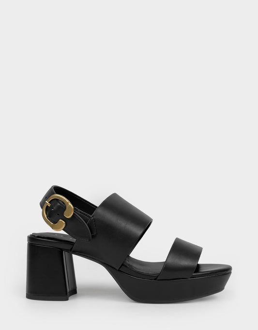 Aerosoles Platform Sandal in Black