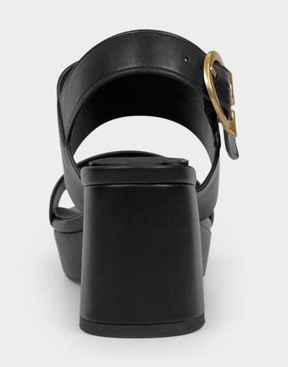 Aerosoles Platform Sandal in Black