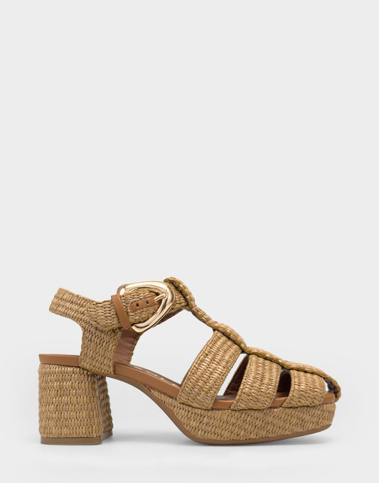 Aerosoles Platform Sandal in Natural