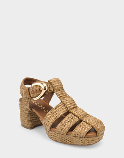 Aerosoles Platform Sandal in Natural