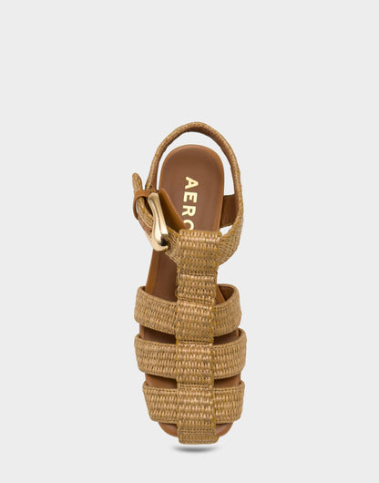 Aerosoles Platform Sandal in Natural