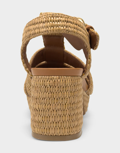 Aerosoles Platform Sandal in Natural