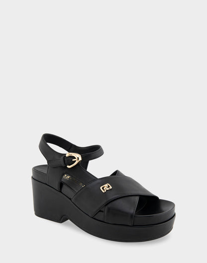Aerosoles Platform Sandals in Black