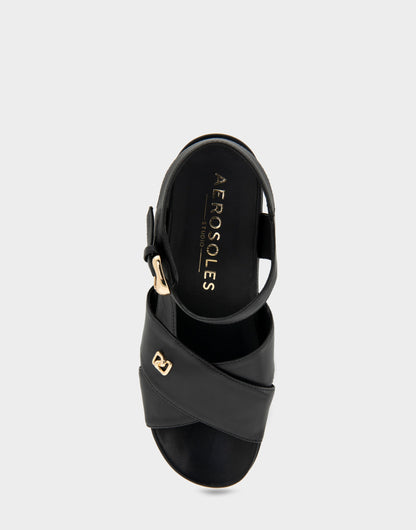 Aerosoles Platform Sandals in Black