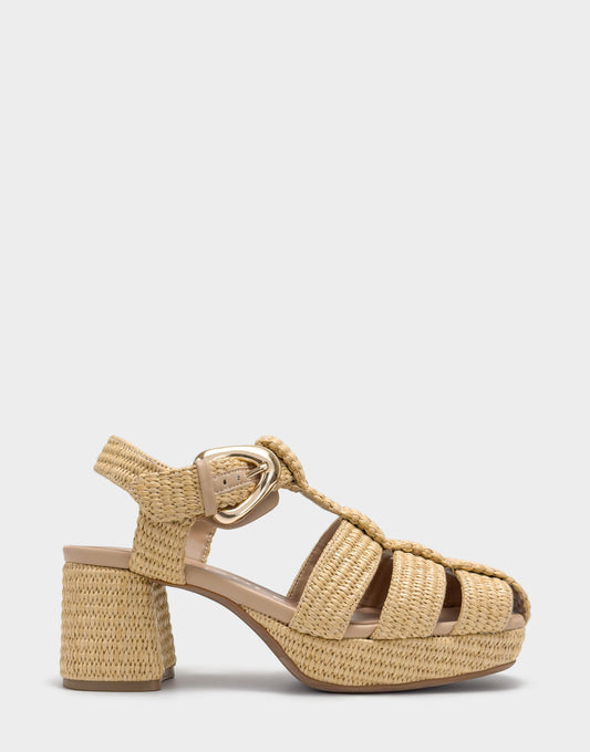 Aerosoles Platform Sandal in Natural