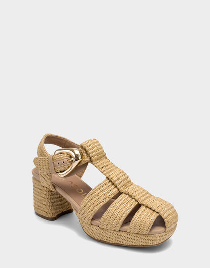 Aerosoles Platform Sandal in Natural