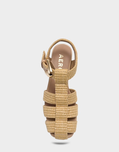 Aerosoles Platform Sandal in Natural