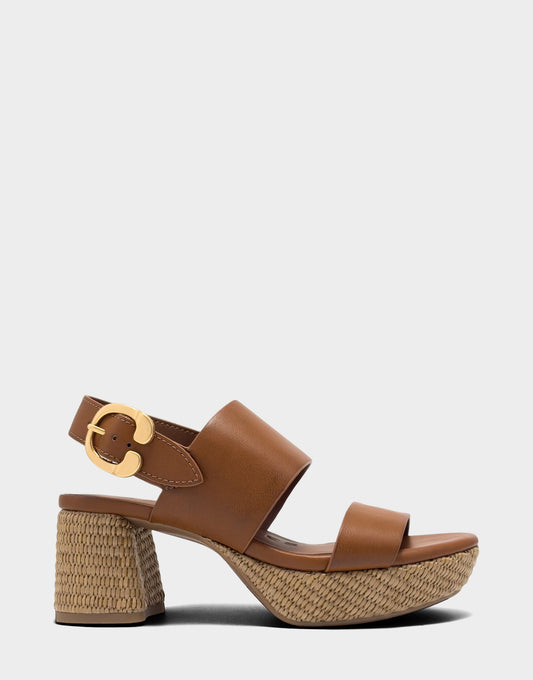Aerosoles Platform Sandal in Tan