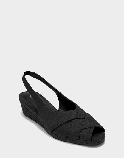 Aerosoles Lace Up Espadrille Wedge in Black