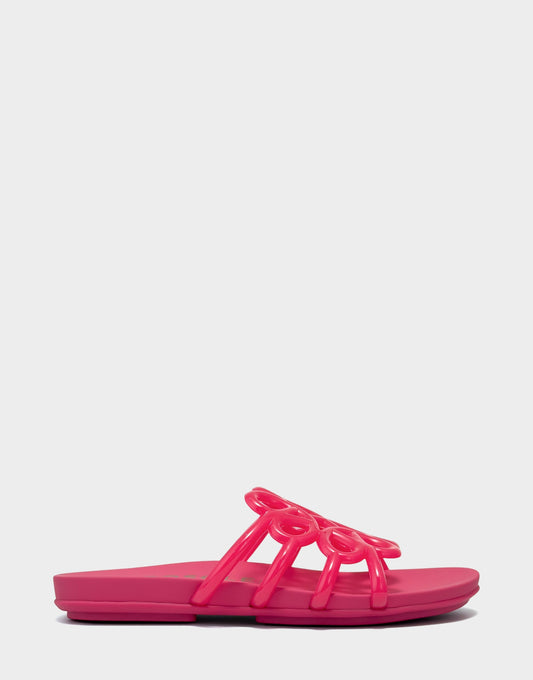 Aerosoles Flat Sandal in Pink Transluscent Rubber