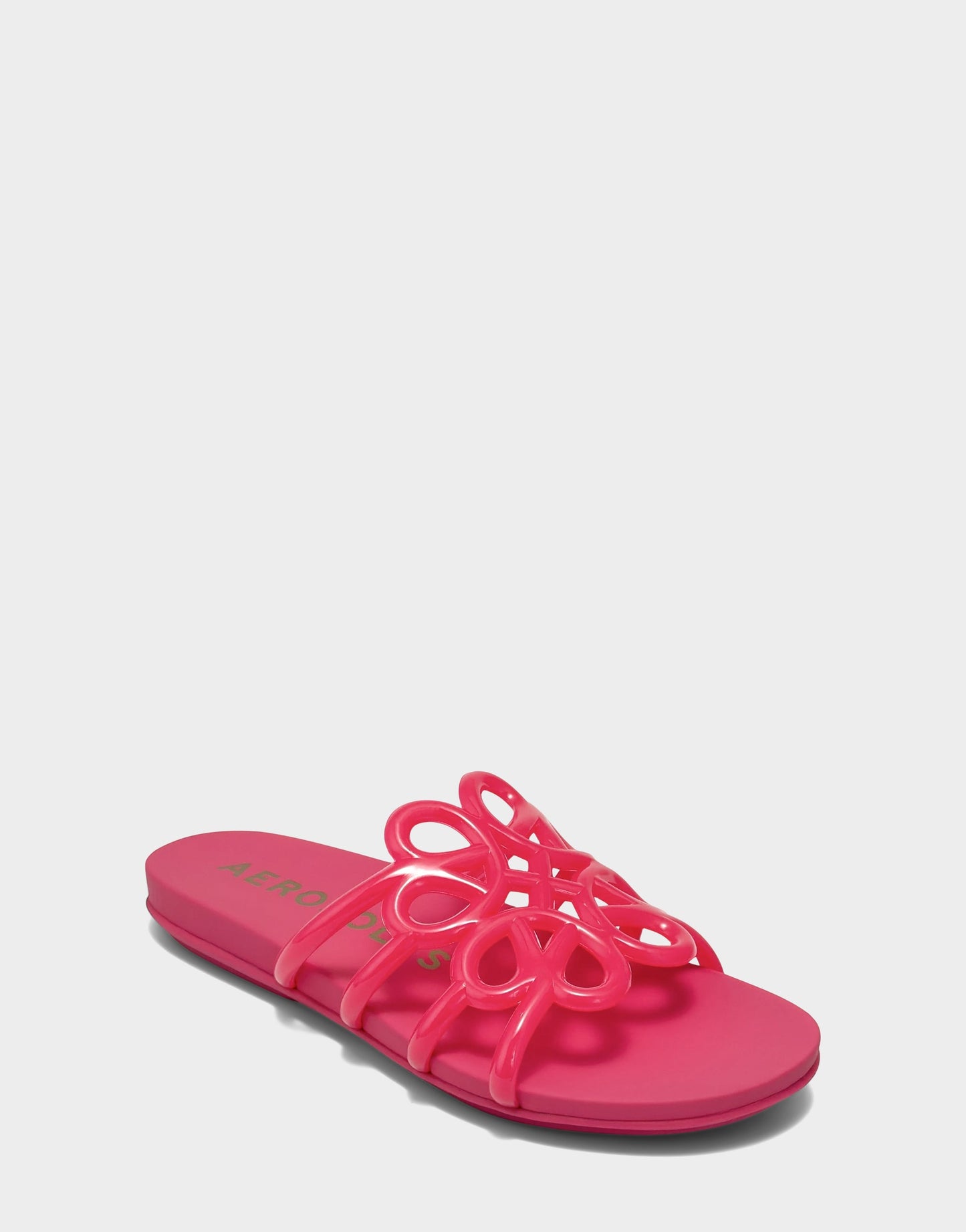 Aerosoles Flat Sandal in Pink Transluscent Rubber