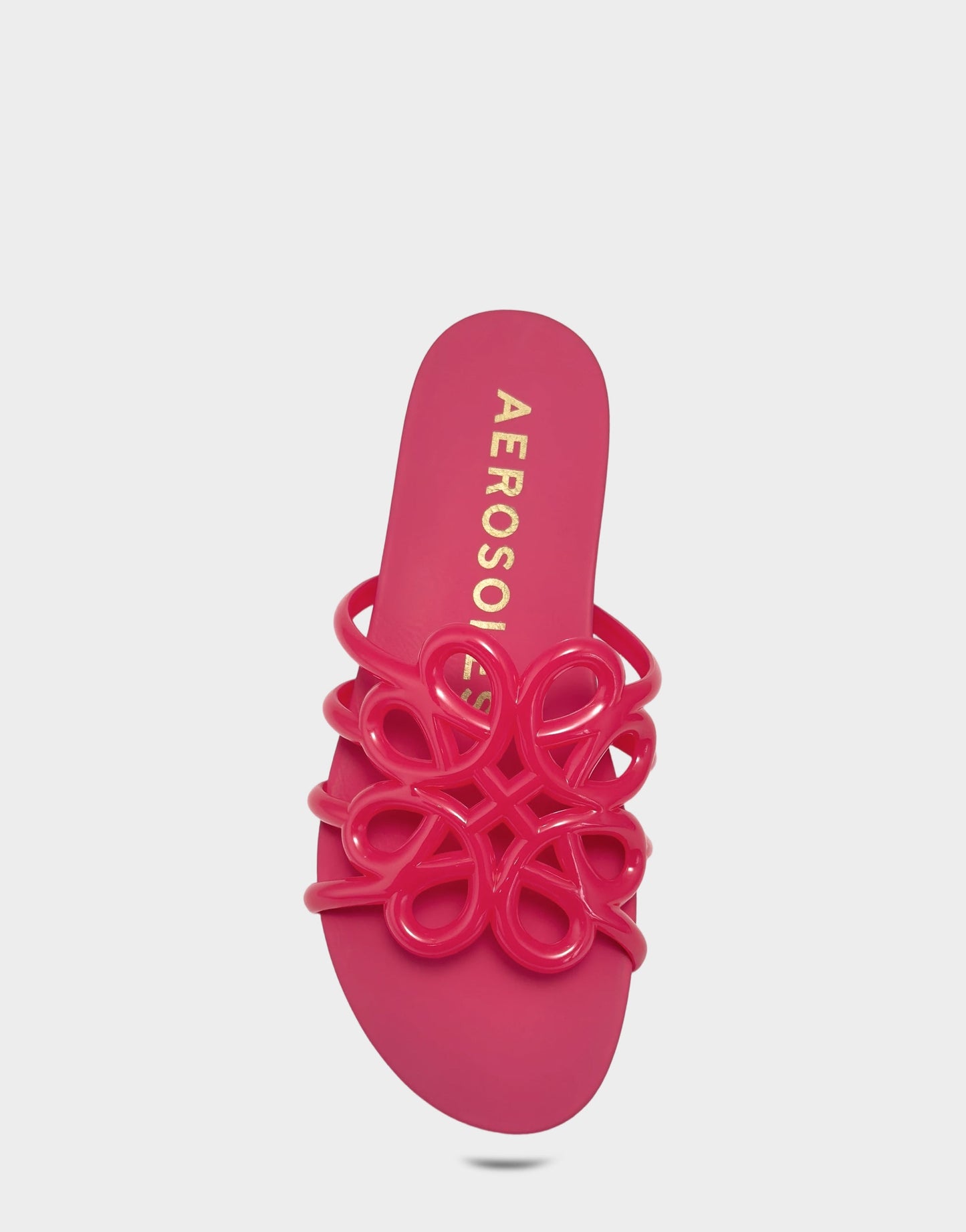Aerosoles Flat Sandal in Pink Transluscent Rubber