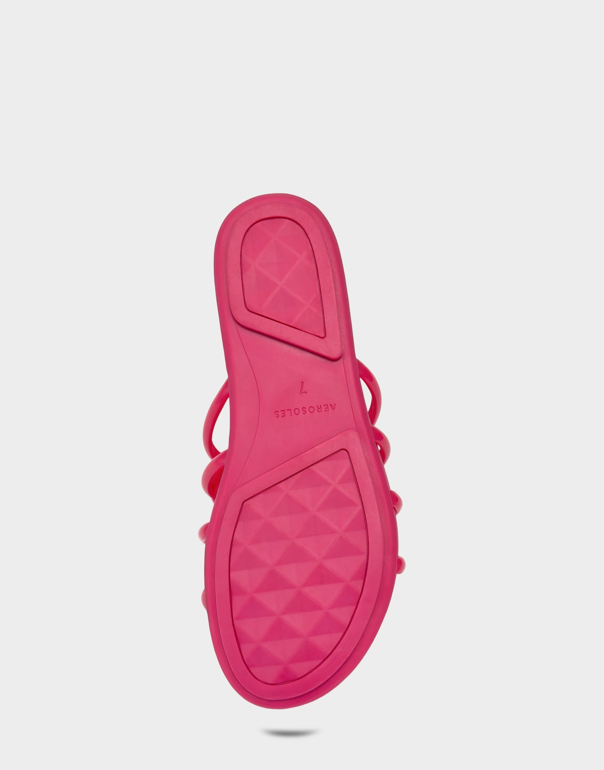 Aerosoles Flat Sandal in Pink Transluscent Rubber
