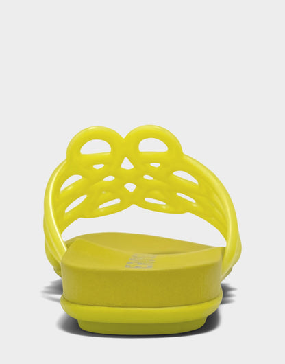 Aerosoles Flat Sandal in Green Transluscent Rubber