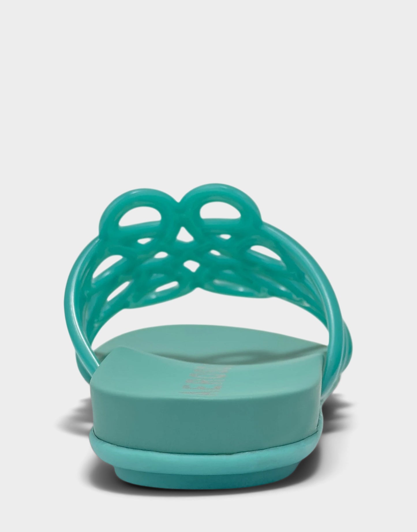 Aerosoles Flat Sandal in Green Transluscent Rubber