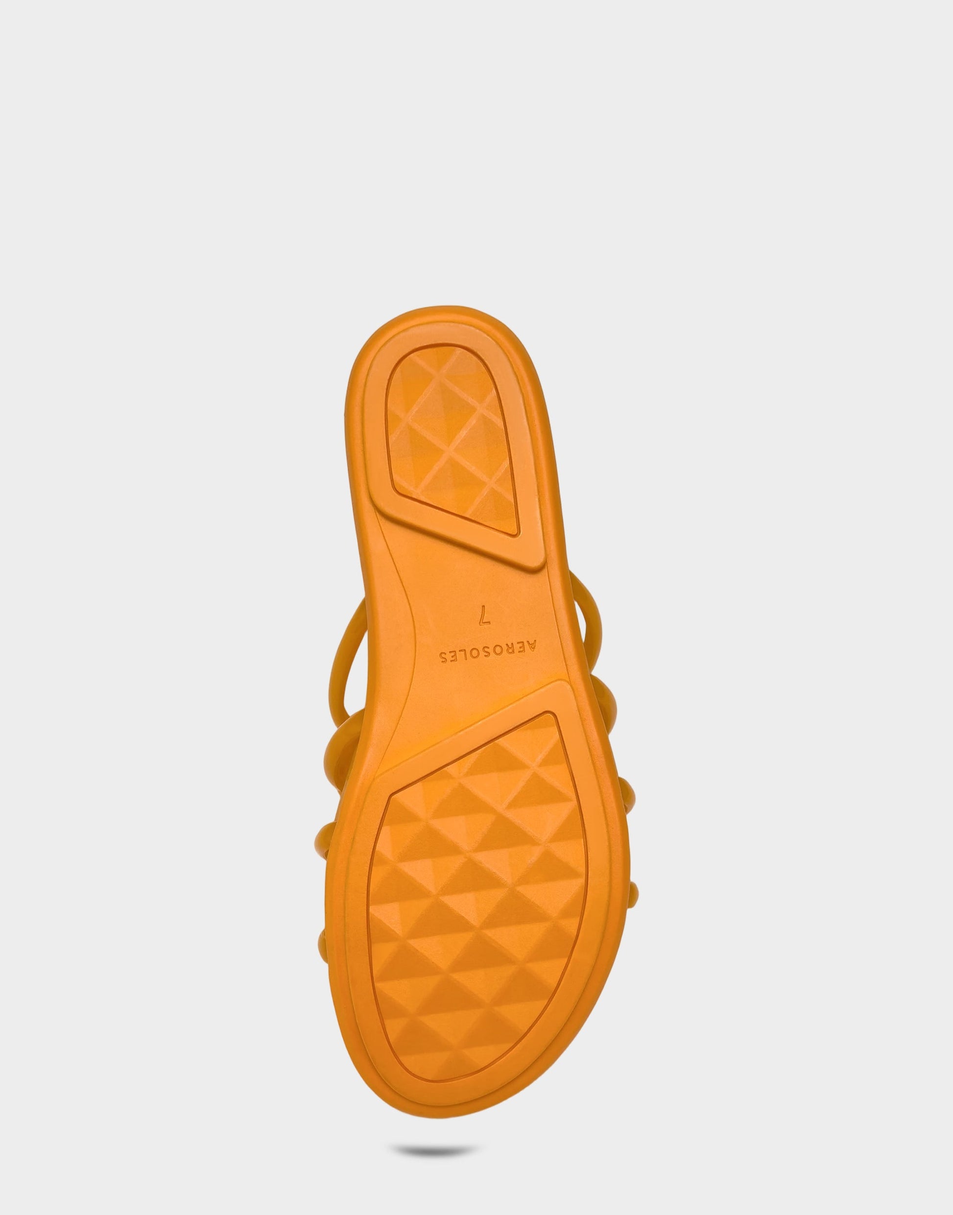 Aerosoles Flat Sandal in Orange Transluscent Rubber