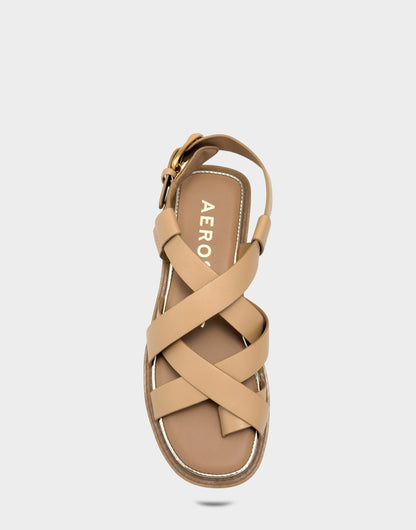 Aerosoles Flat Sandal in Natural