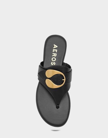 Aerosoles Flat Sandal in Black