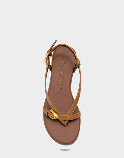 Aerosoles Flat Sandal in Tan