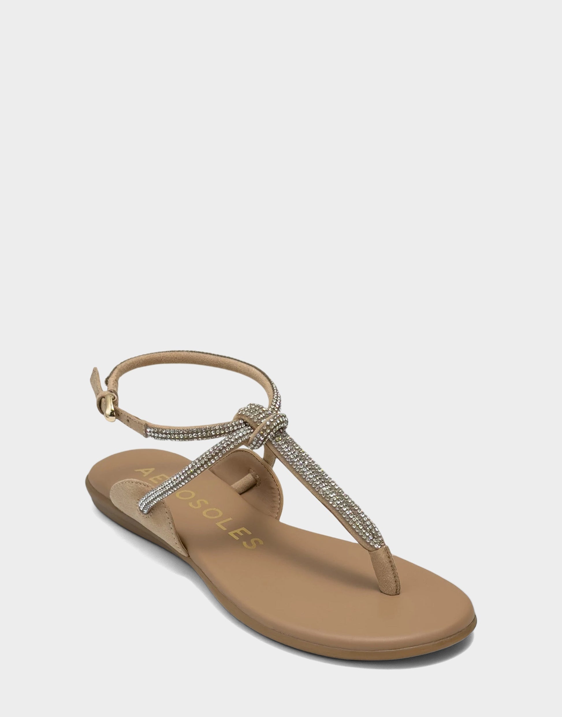 Aerosoles Flat Sandal in Beige