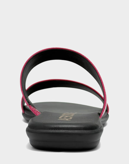 Aerosoles Flat Sandal in Pink Crinkle Patent