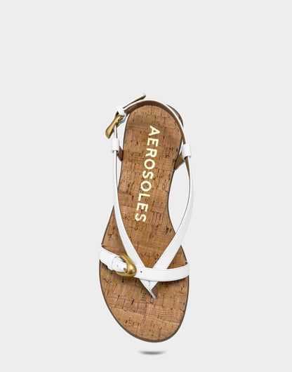 Aerosoles Flat Sandal in White