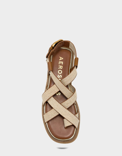 Aerosoles Flat Sandal in Natural