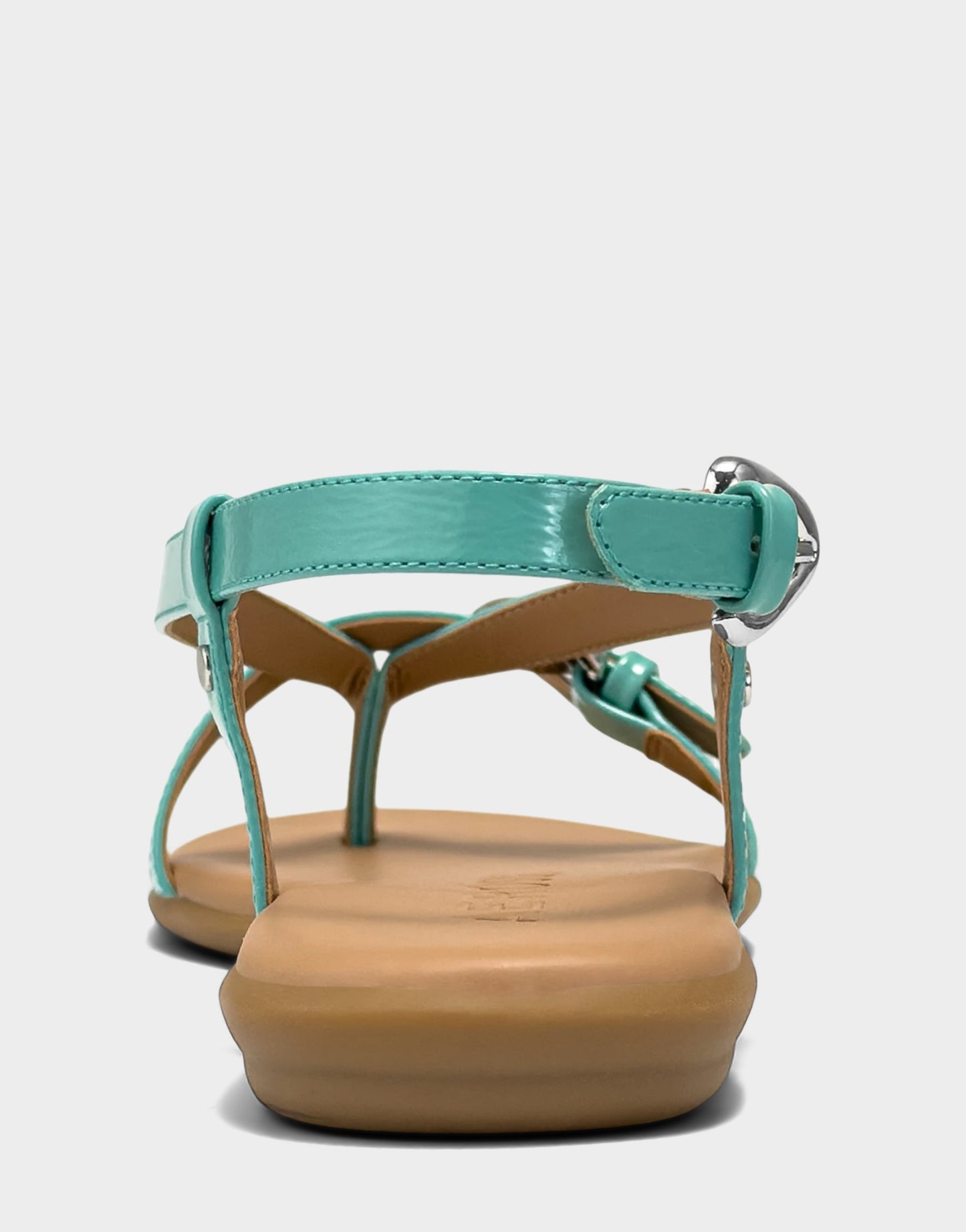 Aerosoles Flat Sandal in Green Patent