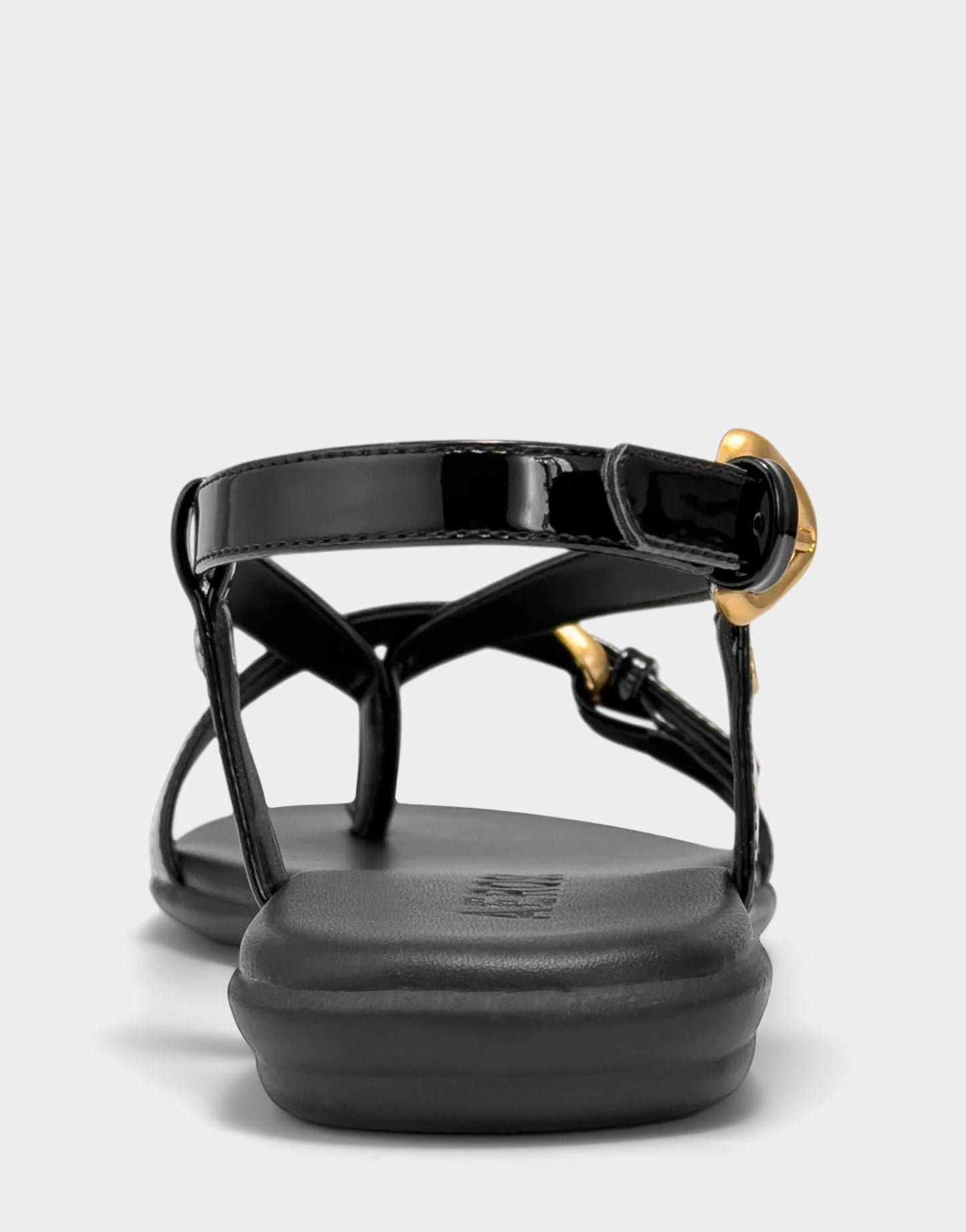 Aerosoles Flat Sandal in Black Patent