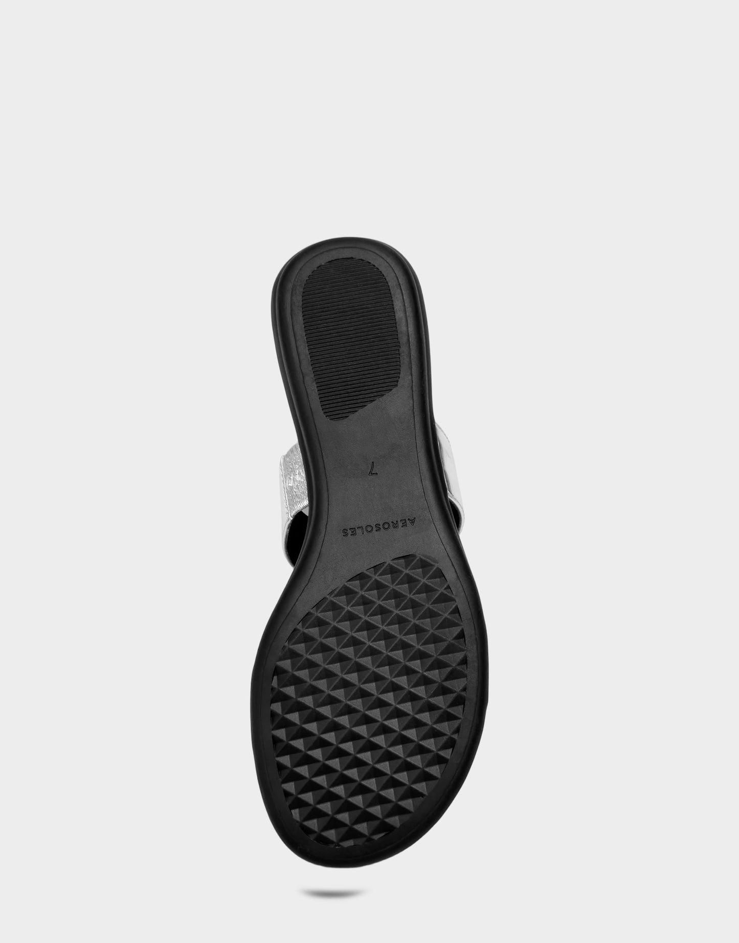 Aerosoles Flat Sandal in Metallic Mirror Metallic