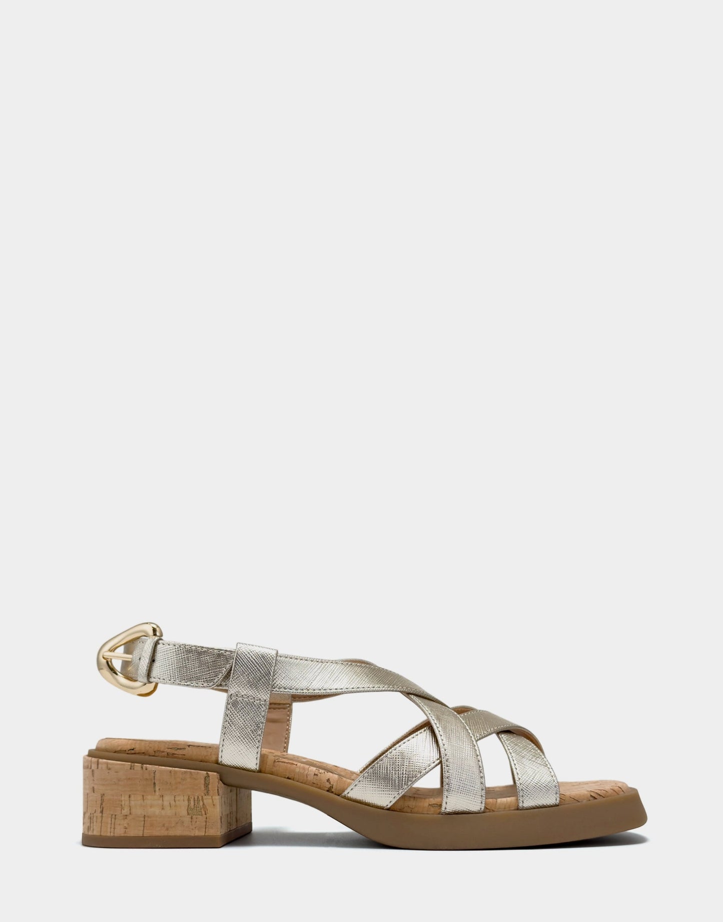 Aerosoles Heeled Sandal in Soft Gold