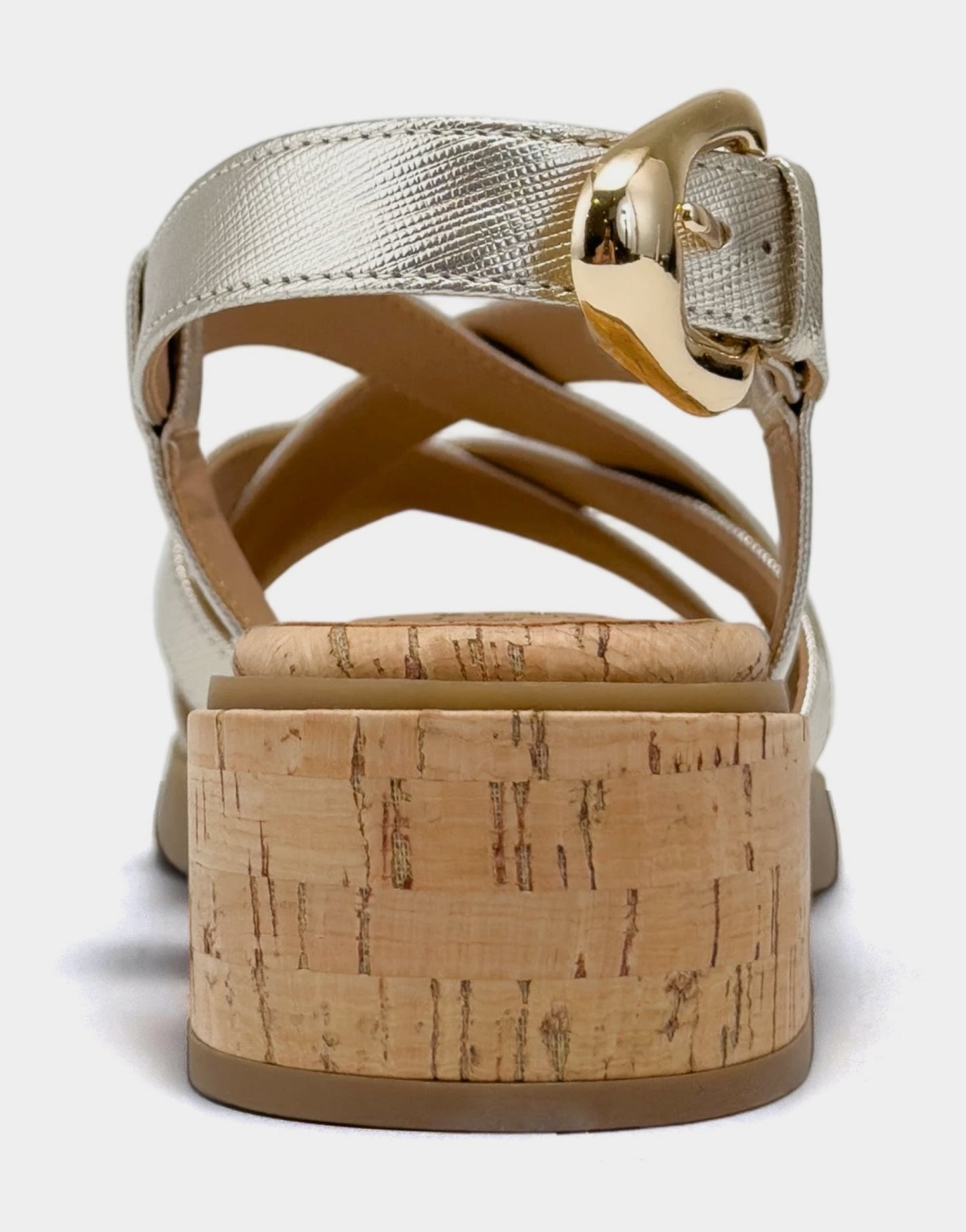 Aerosoles Heeled Sandal in Soft Gold